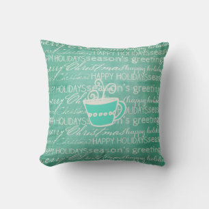 Topographie turquoise Chocolat chaud Coussin de va