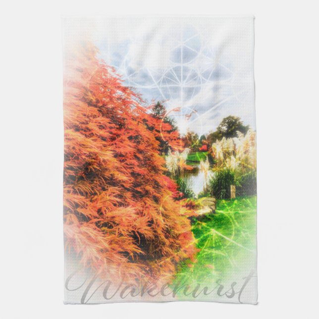 Torchon Automne Couleurs Rouge Érable (Vertical)