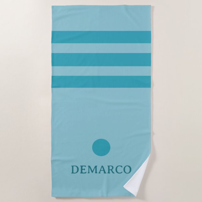 Torchon bleu turquoise Serviette de plage personna (Devant)