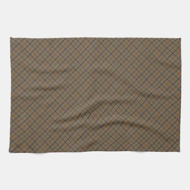 Torchon Brooks Camel bleu rouge Tattersall (Horizontal)