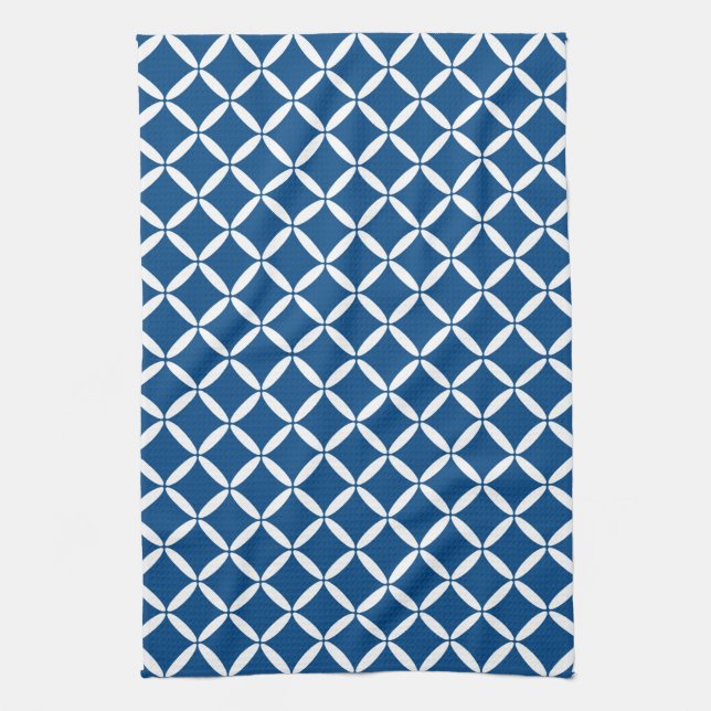 Torchon de cuisine à motif bleu (Vertical)