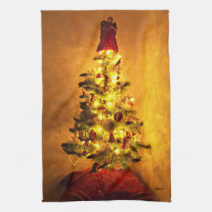 Torchon de cuisine arbre de Noël vintage