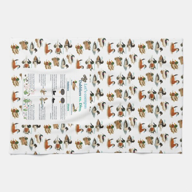 Torchon de cuisine avec canards en fond (Horizontal)