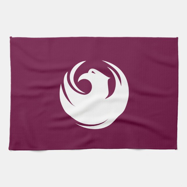 Torchon de cuisine avec drapeau de Phoenix, Arizon (Horizontal)