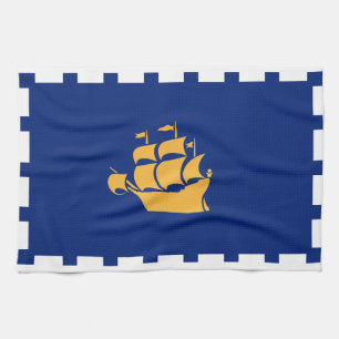 Torchon de cuisine avec drapeau de Québec, Canada