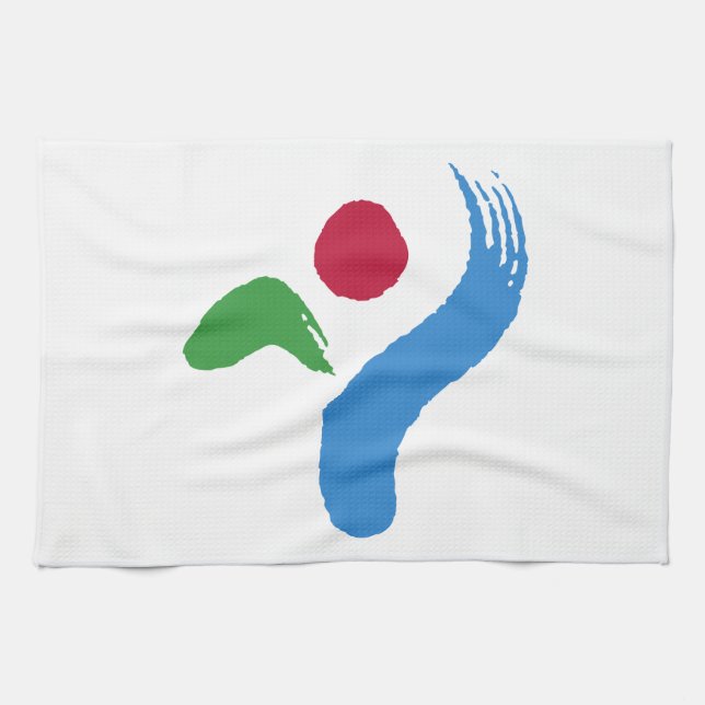 Torchon de cuisine avec drapeau de Séoul (Horizontal)