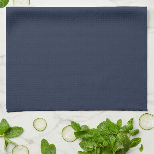 Torchon de cuisine bleu nuit foncé (Plié)