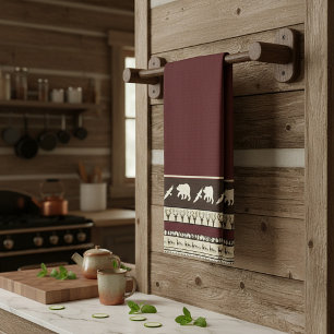 Torchon de cuisine bois d'automne