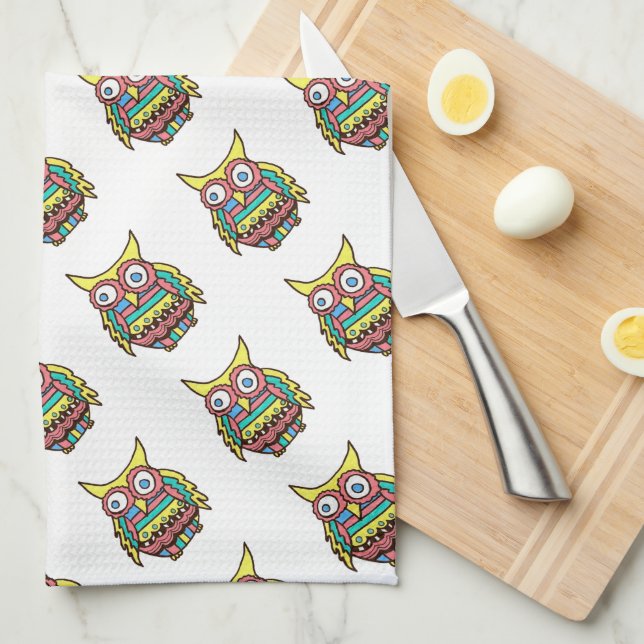 Torchon de cuisine Bright Owl (Quart Plié)