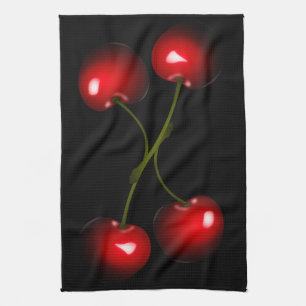 Torchon de cuisine Cerise Rouge - Couleurs personn