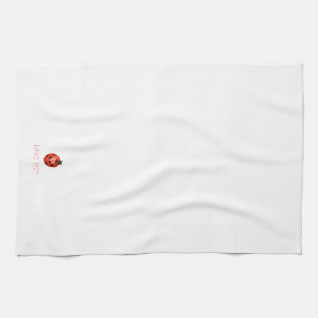 Torchon de cuisine coccinelle "Lucky Lady" (Horizontal)