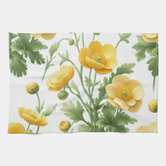 Torchon de cuisine Coquelicots jaunes