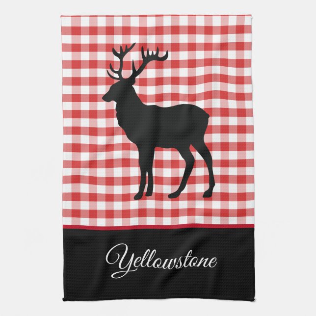 Torchon de cuisine - Élan de Yellowstone (Vertical)