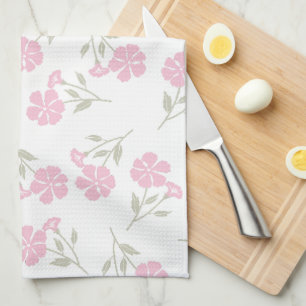 Torchon de cuisine floral rose profond Élégant des