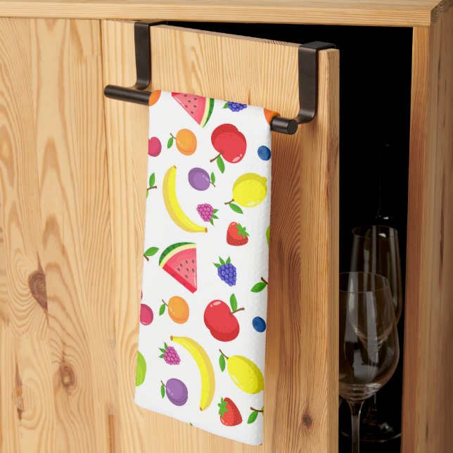 Torchon de cuisine Fruits et Baies d'été (Pliage en tiers)