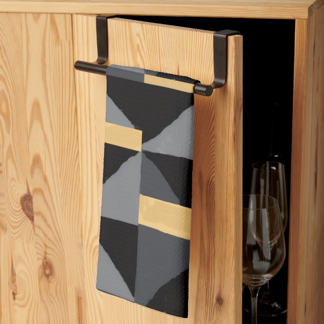 Torchon de Cuisine – Géométrie Moderne (Pliage en tiers)