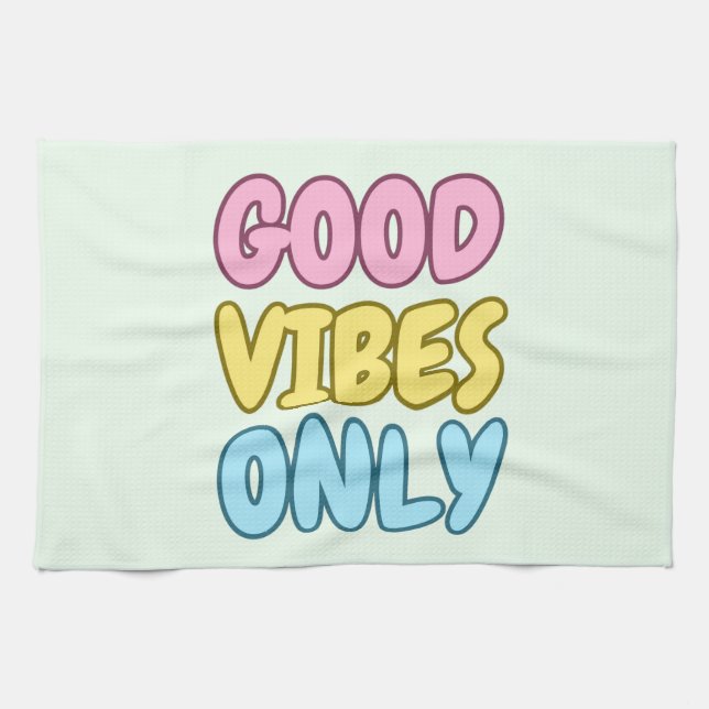 Torchon de cuisine Good Vibes Only (Horizontal)