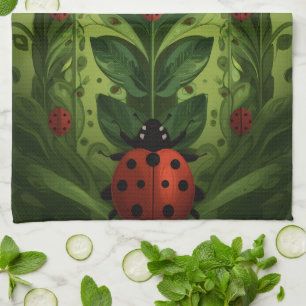 Torchon de cuisine Jardin coccinelle – Insecte flo