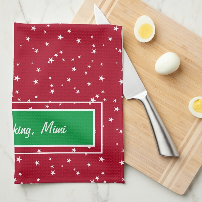 Torchon de cuisine Joyeux Noël et fêtes de fin d'a (Quart Plié)