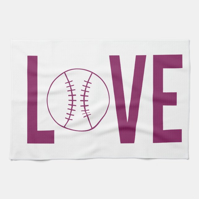 Torchon de cuisine Love Baseball (Horizontal)