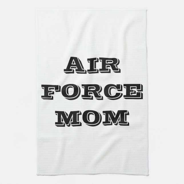 Torchon de cuisine Maman de l'armée de l'air fière (Vertical)