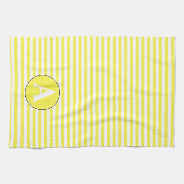 Torchon de cuisine, monogramme personnalisé (Horizontal)