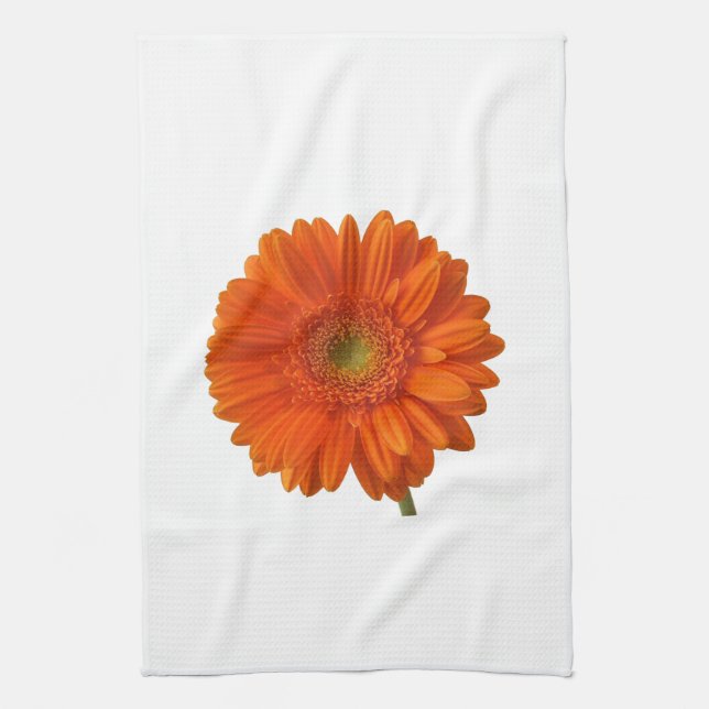 Torchon de cuisine orange marguerite (Vertical)