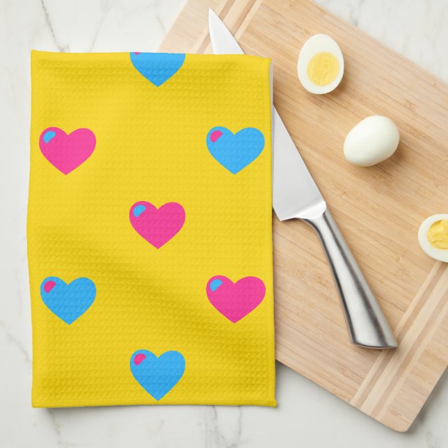 Torchon de cuisine Pan Pride Hearts (Quart Plié)