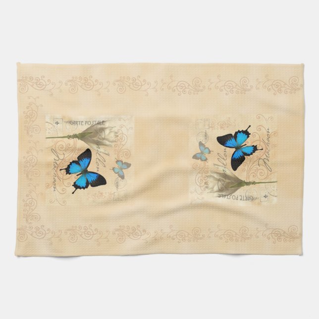 Torchon de cuisine Papillon - Desert Bloom (Horizontal)