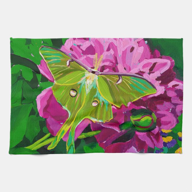 Torchon de cuisine papillon lunaire (Horizontal)