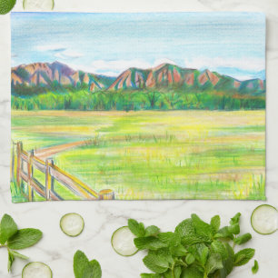 Torchon de cuisine paysage estival des Boulder Fla