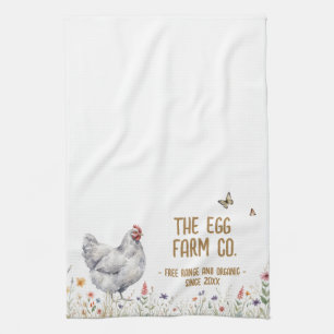 Torchon de cuisine poulet Fleur de gris Prairie sa