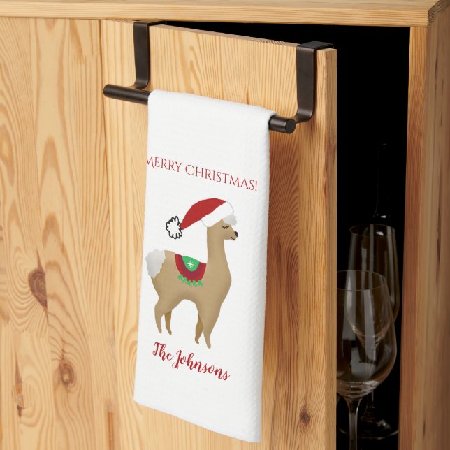 Torchon de cuisine pour la décoration de Noël en a (Pliage en tiers)