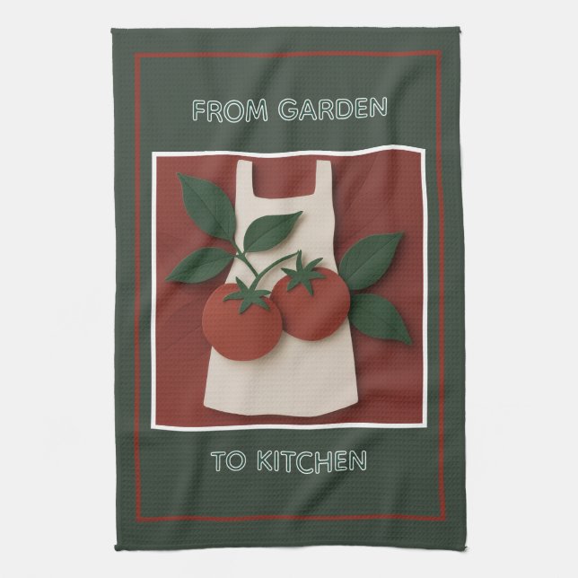 Torchon de cuisine pour la récolte de tomates (Vertical)