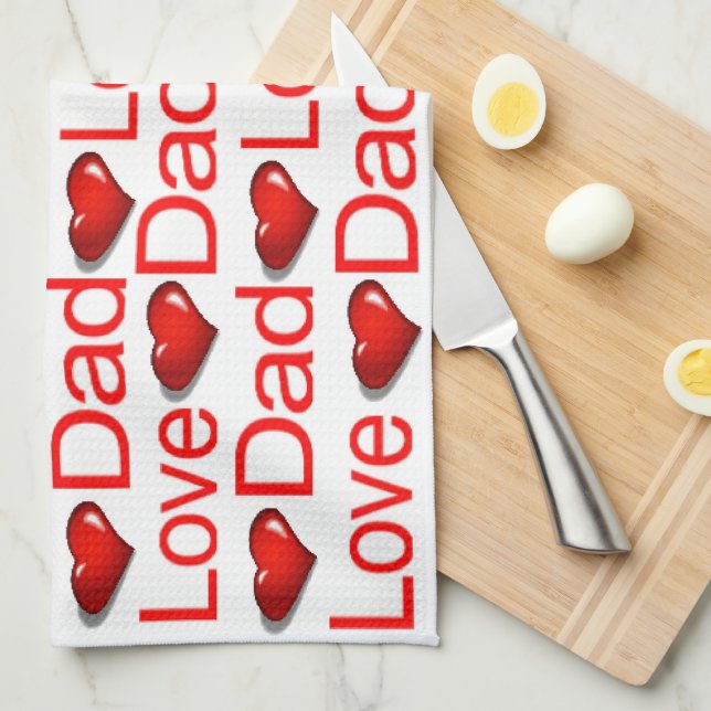 Torchon de cuisine pour la Saint-Valentin Amour Pa (Quart Plié)