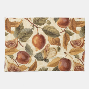Torchon de cuisine Prunes luxuriantes & Feuilles d
