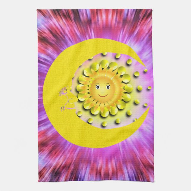 Torchon de cuisine Soleil Lune (Vertical)