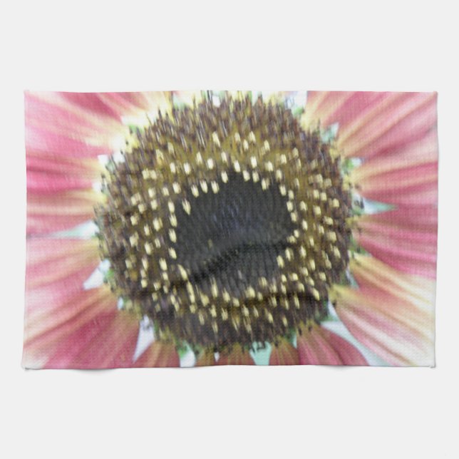 Torchon de cuisine tournesol rose joli (Horizontal)