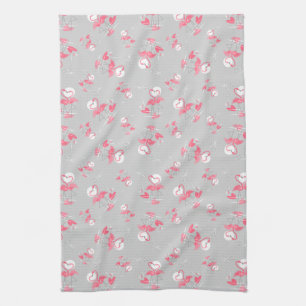 Torchon de cuisine vertical Flamingo Love Multi