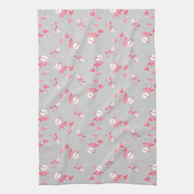 Torchon de cuisine vertical Flamingo Love Multi (Vertical)