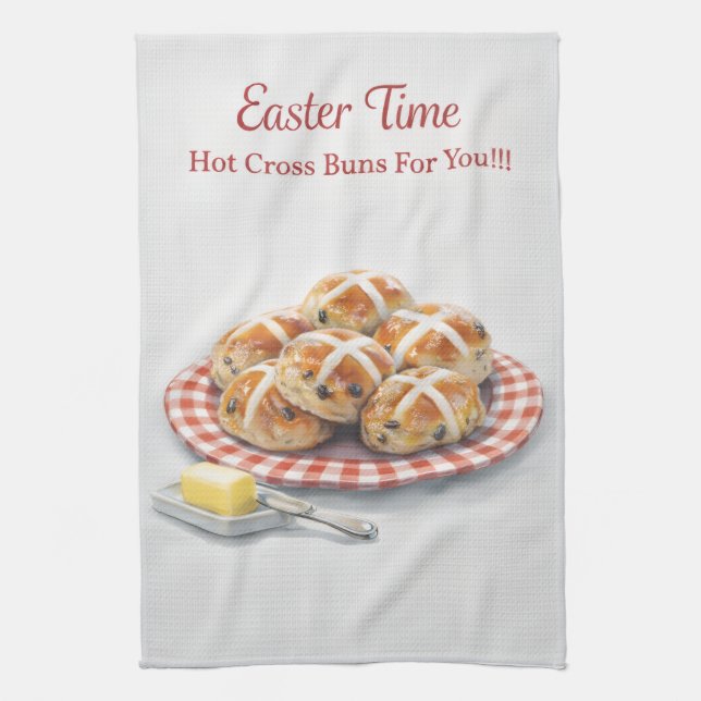 Torchon de Pâques | Cadeau de cuisine petits pains (Vertical)