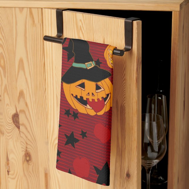 Torchon de thé « Jack's Apple Snack » rouge foncé  (Pliage en tiers)