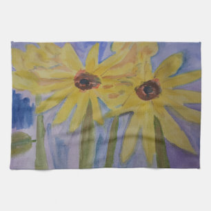 Torchon de thé Jaune d'été Tournesols