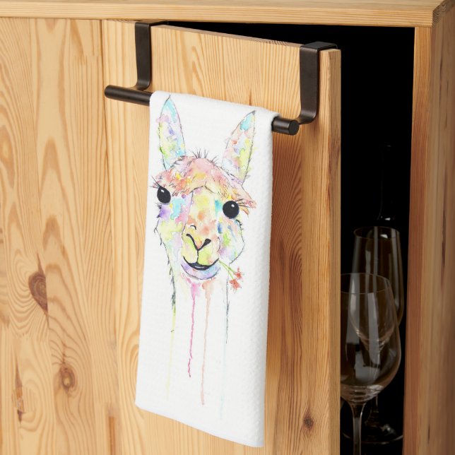 Torchon Llama (Pliage en tiers)