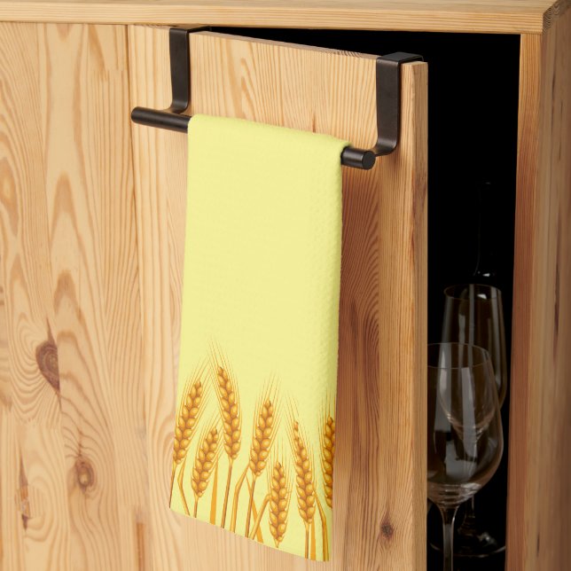 Torchons de cuisine en blé jaune (Pliage en tiers)