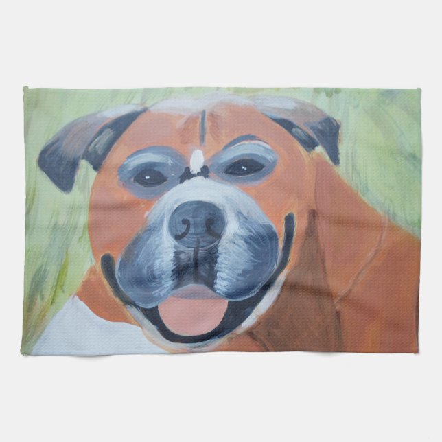 Torchons de cuisine pour chiens Boxer (Horizontal)