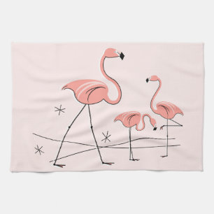 Torchons de cuisine Trio Flamants Roses 2