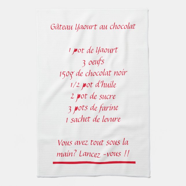 Torchons Recette Gâteau Yaourt (Vertical)