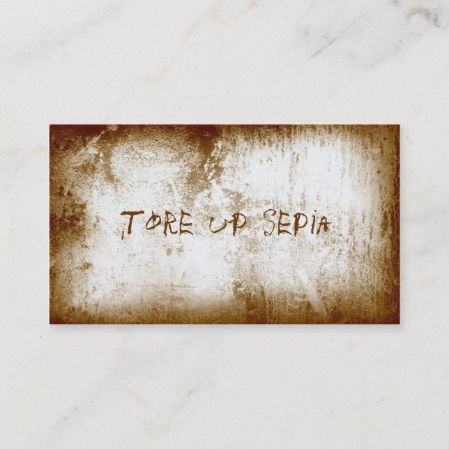 Tore Up [sépia] Cartes de visite (Devant)