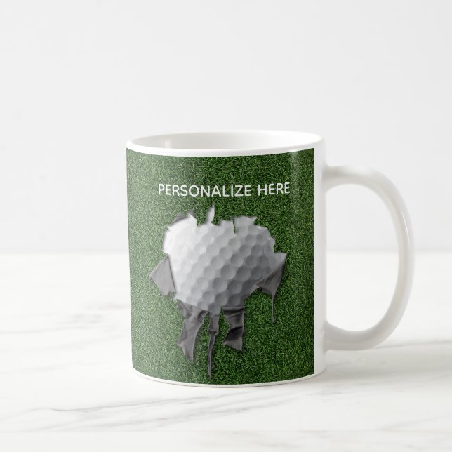 Torn Golf Ball Café Mug (Droite)